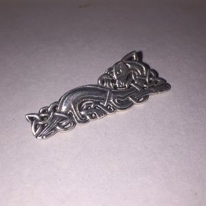 Sterling Silver Celtic Unicorn Brooch